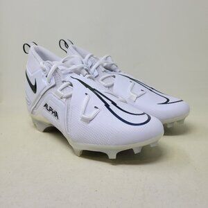 Nike Alpha Menace Pro 3 Football Cleats Size 9 CT6649-105 White Black Gold